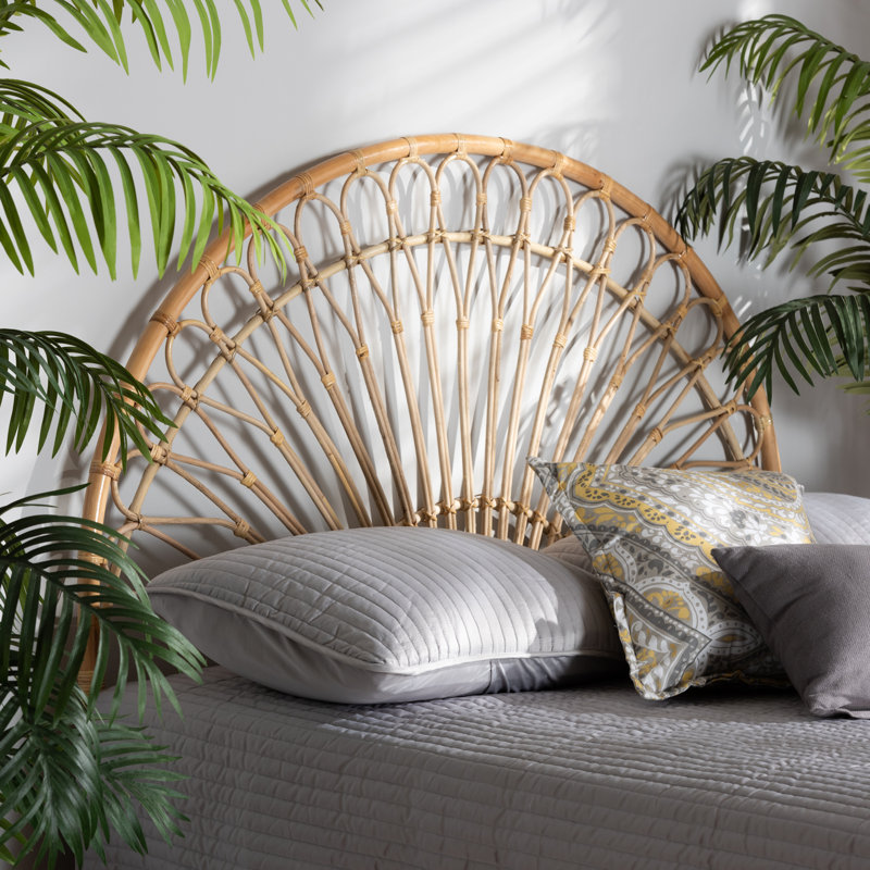 Wholesale Interiors Wicker Rattan Open Frame Headboard Reviews Wayfair